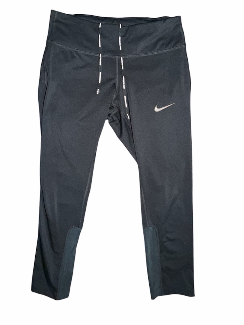 Nike, Size S, Black, Dri-Fit cropped running leggings with reflective drawstring